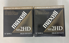 Lot of 2 Maxell MF2HD High Density Floppy Disks 10 Pack Sealed New Old Stock NOS picture