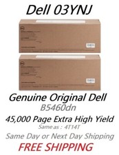 2 GENUINE OEM ORIGINAL SEALED DELL 03YNJ EXTRA HI YIELD 45K TONERS B5460DN  MINT picture