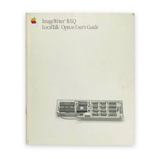 Apple ImageWriter II/LQ LocalTalk Option User's Guide 1988 Vintage Printer picture
