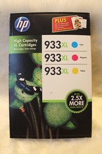 HP Genuine 933XL Color Ink 3 Pack Original OEM EXP  JUN 2016 Cyan Yellow Magenta picture