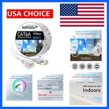 Durable 25ft Cat6a Ethernet Cable - Slim, Weather-Resistant for Indoor & Outdoor picture