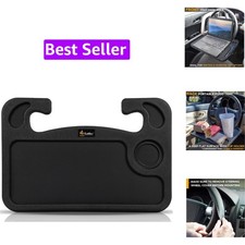 2 in 1 Car Steering Wheel Desk | Tray for Laptop Car Mount with Pen Holder | ... picture