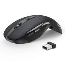 Folding Wireless Mouse, 2.4G Travel Mouse with USB Receiver, Wireless Mouse for picture
