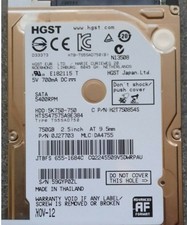 HTS547575A9E384 Hitachi 750GB 5400RPM 8MB SATA 2.5
