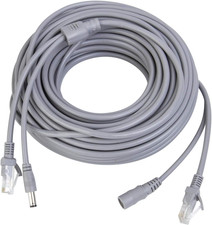 15M/50Ft Ethernet Cable Cat5E Network Lan/Power Extension Cord for CCTV Security picture