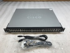 Cisco SF300-48P 48-Port 10/100 PoE Ethernet 2x SFP Smart Managed Network Switch picture