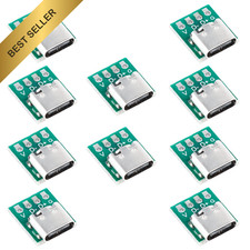 10 Pcs USB Type C Female Breakout Board DIY 3.1 Connector PCB Converter Modules picture
