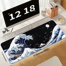 Extra-large Windproof Kanagawa Wave Mouse Pad with Anti-slip Edge, a Gift for picture