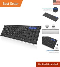 Universal Bluetooth Keyboard: Stainless Steel, Full-Size & Long Battery Life picture