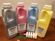 4 x Toner Refill for Xante Ilumina 407, 500, 502 Digital Press + 4 Chip, 4 Fuse picture