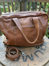 Vintage Cole Haan Leather Laptop Briefcase Carry On picture
