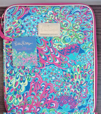 Lilly Pulitzer Agenda Folio Zip Around iPad Notebook Case in Lilly's Lagoon NIB picture