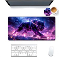 DHEEBFWE Gaming Large Mouse Pad for X-Large, Neon Panther picture
