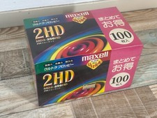 Rare unused maxell Ultra Floppy 2HD MD2-256HD set of 100 1.6MB Japanese Japan picture