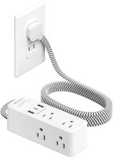 2 Prong Power Strip, WRXDMC 2 Prong to 3 Prong Outlet Adapter,1400J... Fast Ship picture