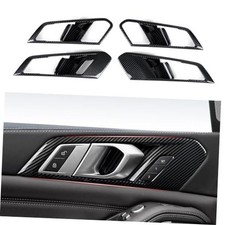 4PCS Car Trim Sticker Carbon Style ABS Decal Cover fits for BMW X5 Door Bowl picture