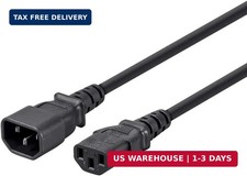 Monoprice Extension Cord - IEC 60320 C14 to IEC 60320 C13, 10 Amp, 1250 Watt, 3- picture
