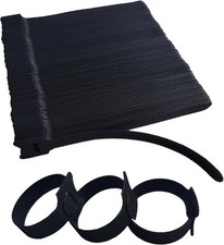 200 PCS 6 Inches Black Reusable Cable Ties, Adjustable Cord Straps, Cable Orga.. picture