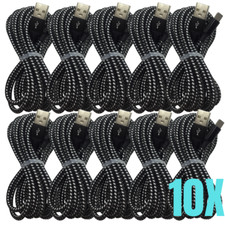 10 Pack Lot 6Ft USB Cable Braided For Apple iPhone XR 8 11 12 13 14 iPad Charger picture