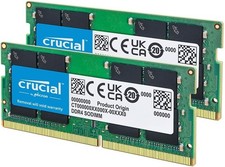 Crucial 64GB (2x32GB) DDR4 3200MHz CL22 SODIMM Memory Module Kit picture