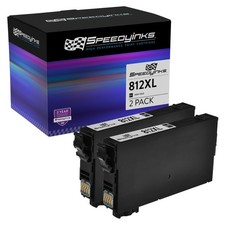 SPEEDY REMAN 2PK Epson 812XL T812XL120 Black Ink Cartridge EC-C7000 WF-7820 7840 picture