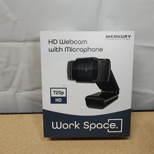 New Merkury Innovations 720p HD Work Space Webcam with Microphone Black. picture