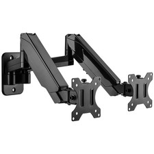 UPGRAVITY Dual Monitor Wall Mount, Monitor Wall Arm for 17-32 inch Flat/Curved C picture