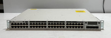 Cisco Catalyst C9300-48P-E PoE+ w/ C9300-NM-4G PWR-C1-715WAC-P +Ears (TESTED) picture