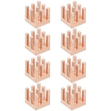 8 Pcs Copper Heatsink 6x6x6mm, Heat Sink Cooler Radiator for Raspberry Pi picture