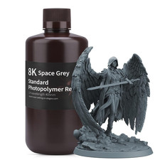 8K Standard Photopolymer Resin 405Nm Uv-Curing for 3D Printer Grey 1000G picture