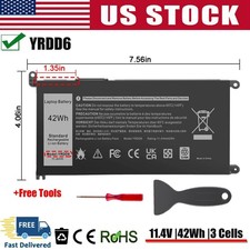 ✅42WH YRDD6 Laptop Battery For Dell Inspiron 3493 3582 3583 3593 3793 5480 VM732 picture