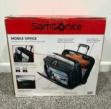 Samsonite Mobile Office Rolling Laptop Trolley Case Black Fits 13-17.3