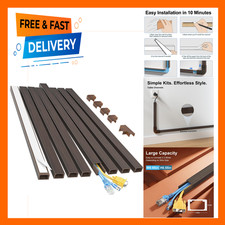Cord Covers for Wires Wall Mount Kit 113 Inch Darkwood Cable Management Solution picture