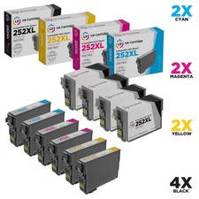 LD 10Pk Reman Cartridges for Epson Ink 252 XL 252XL T252XL WF-7610 WF-7620 Black picture