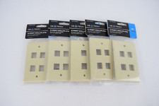CE Tech 1000015546 4 Port 2 Port Wall Plate Keystone Wall Plate Cover Lot of 5 picture
