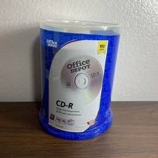 Office Depot CD-R 52X 700MB/80MIN 100 Pack Spindle Sealed Brand New Blank CD-Rs picture