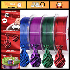 Dual Color Silk PLA 3D Printer Filament Bundle 1.75mm 4 Spools 1KG Each picture