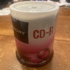 Sony 48X CD-R Media Disc 700 MB/Mo 100 Pack Sealed New Sealed Rare  picture