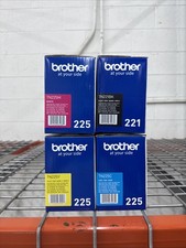 Set Of 4 (B,C,Y,M) Brother TN221BK, TN225C, TN225M, TN225Y Toner’s. New, Sealed picture