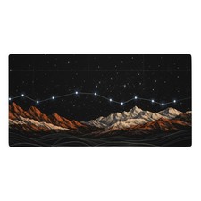 Constellation Mountain Stars Gaming Mouse Pad XL Extended Desk Mat Non-Slip picture