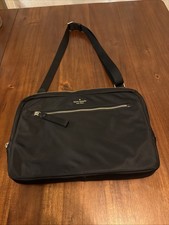 Kate Spade chelsea laptop sleeve with strap Nylon Crossbody Black AUTHENTIC picture
