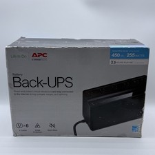 APC Back-UPS 450VA 255W Battery Backup Surge Protector BN450M Black 6 Outlets picture