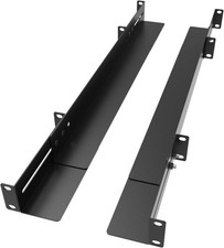 Server rack rails 19 inch 1U adjustable 15-24 inch depth black 4-post picture