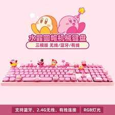 Kirby's Dream Land 108 Key Wireless Bluetooth Mechanical Keyboard Gift picture
