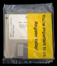Microsoft Publisher Design Pack Disks 1 and 2- Vintage 3.5
