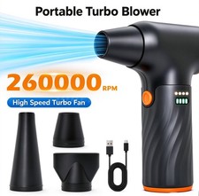 260000RPM Electric Air Duster Cordless Mini Jet Dry Blower Portable Turbo Fan US picture