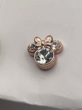 Disney Parks Minnie Mouse Brass Cubic Zirconia Single Earring Stud Gold Toned picture