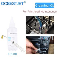 Epson Printer Cleaning Kit 100ML Unlock Print Head Nozzle Cleaner Solution Flush picture