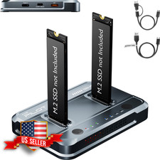 Dual-Bay M.2 SSD Cloner Dock 10Gbps NVMe SATA Reader Quad Cooling picture