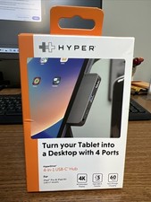 NEW Gray, HyperDrive 4-in-1 USB-C Hub for iPad Pro & iPad Air, Model #HD319EWM  picture